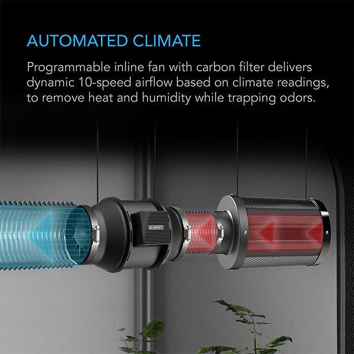 AC Infinity 3' x 3' Smart Automated LED Grow Tent Kit - Image 4