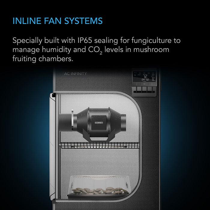 AC Infinity 4 Inch Cloudline H4 Fungiculture Inline Fan with Speed Controller, 212 CFM - Image 2