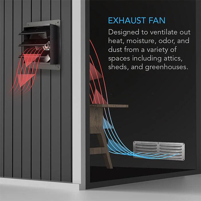 AC Infinity AIRLIFT S14 Shutter Exhaust Ventilation Fan with Speed Controller, 14" - Image 3