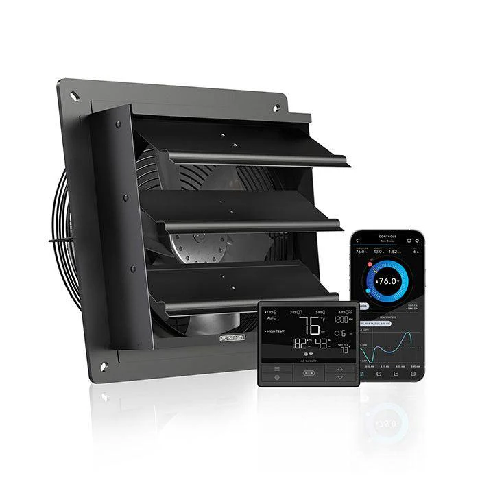AC Infinity AIRLIFT T Series Smart Shutter Exhaust Ventilation Fan with Temperature Humidity Controller - Image 2