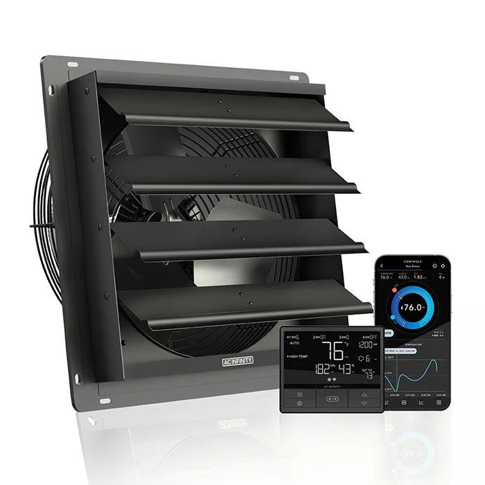 AC Infinity AIRLIFT T Series Smart Shutter Exhaust Ventilation Fan with Temperature Humidity Controller - Image 3