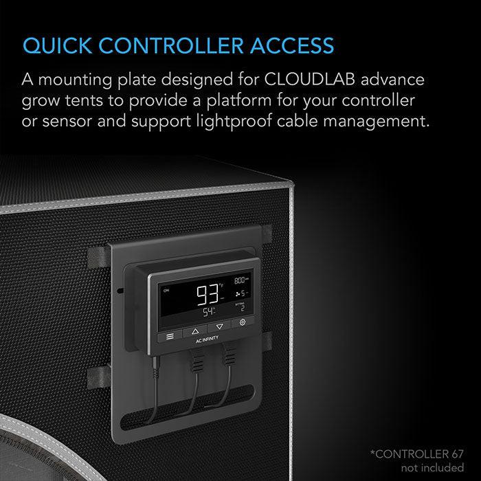 AC Infinity Black Powder Coated Steel Grow Tent Mounting Plate, 6" x 7" - Image 3