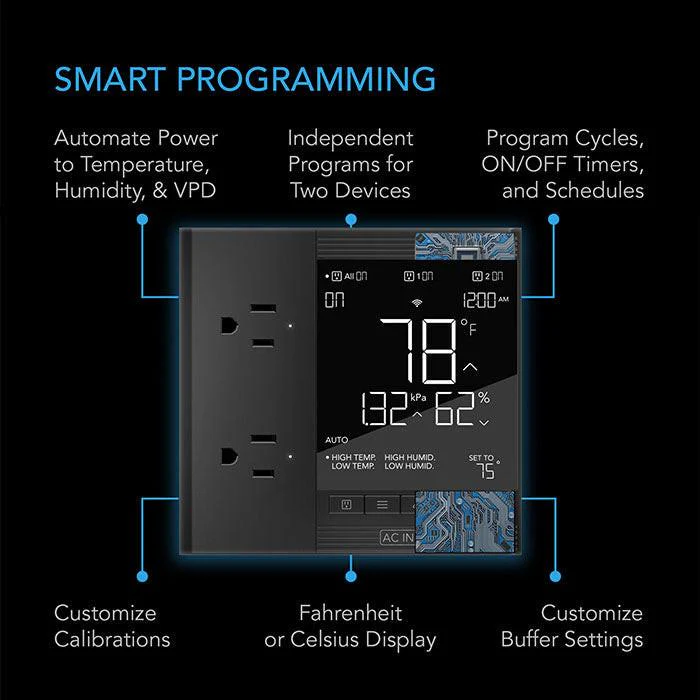 AC Infinity Controller 75 PRO Smart Outlet Controller - Image 3