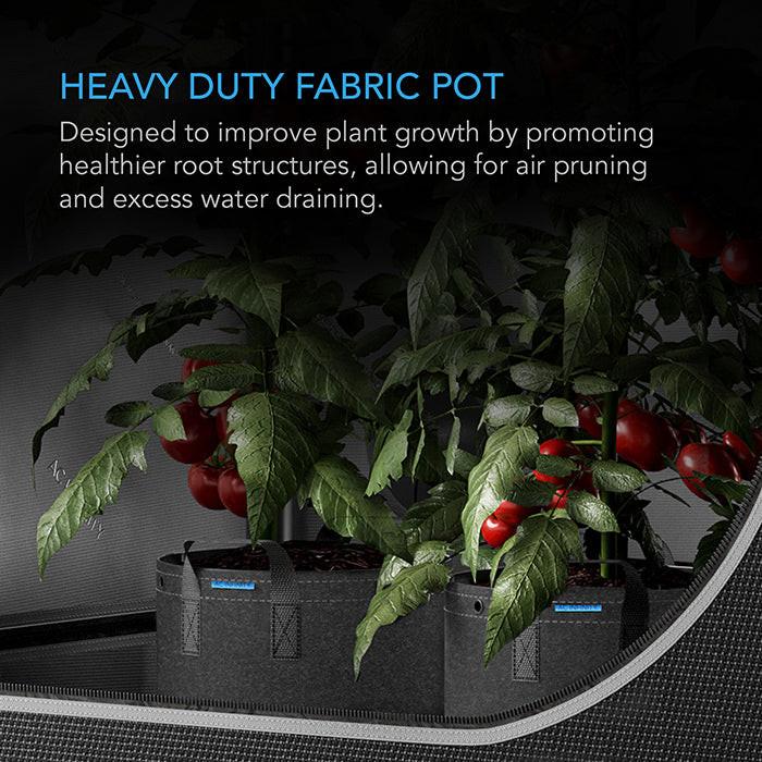 AC Infinity Heavy-Duty Fabric Pot, 7 Gallon, Pack of 5 - Image 5