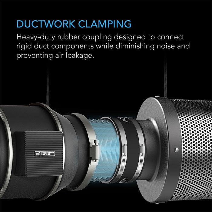 AC Infinity Noise Reduction Duct Coupler with Stainless Steel Clamps - Image 7