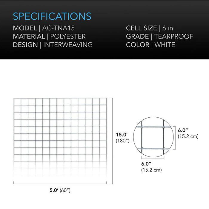 AC Infinity Polyester Plant Trellis Netting, 5' x 30' - Image 2