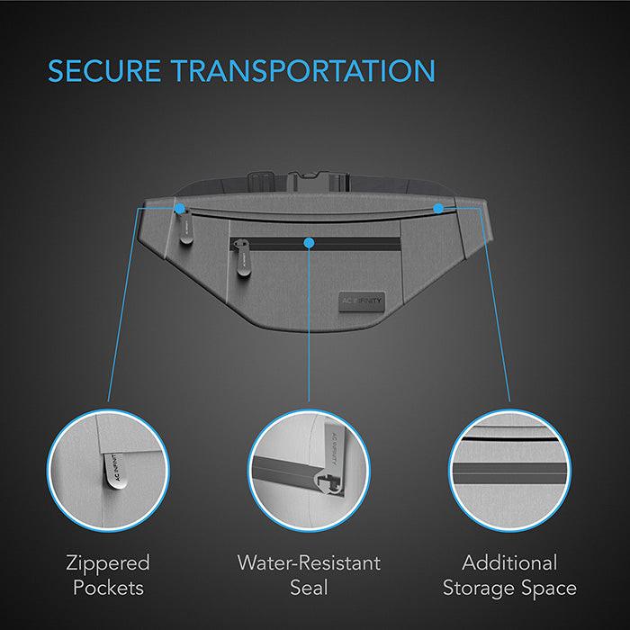 AC Infinity Smell Proof Belt Bag, Gray - Image 3