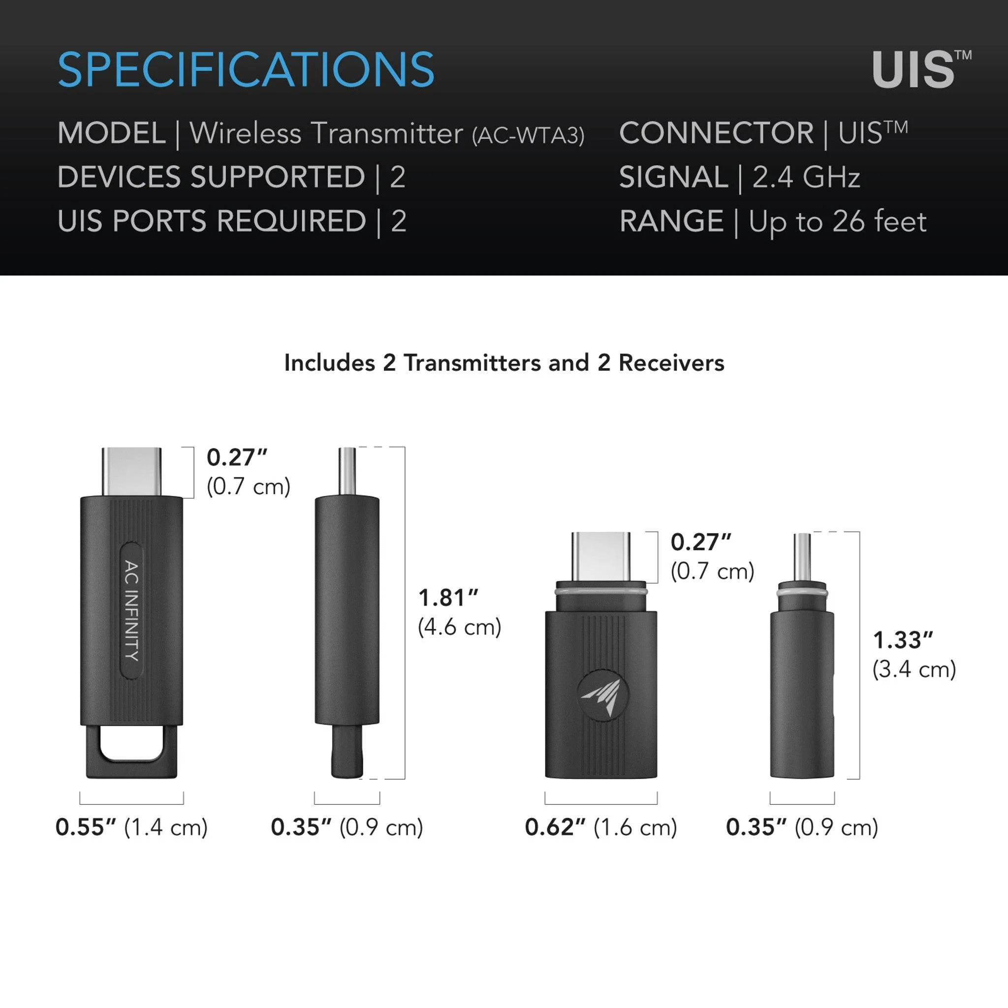 AC Infinity UIS Wireless 1-to-1 Transmitter & Receiver - Image 7