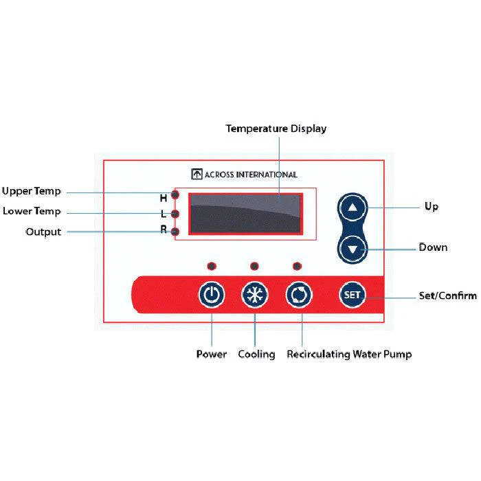 Across International -30C 40L Recirculating Laboratory Chiller with 30L/Min Centrifugal Pump, 220 Volt - Image 5