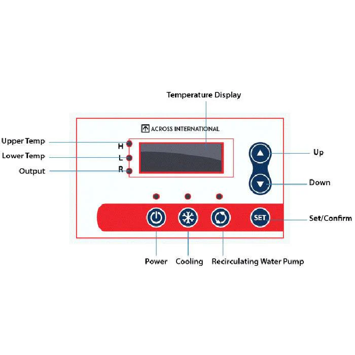 Across International -30C 40L Recirculating Laboratory Chiller with 30L/Min Centrifugal Pump, 220V - Image 8
