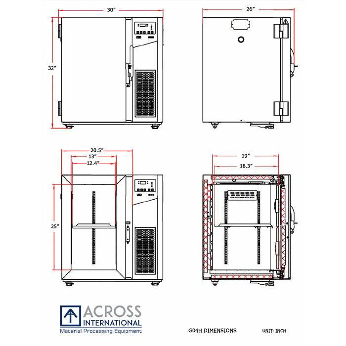 Across International RapidChill 4 CF -86°C Ultra-Low Stackable Freezer, 110 Volt - Image 6