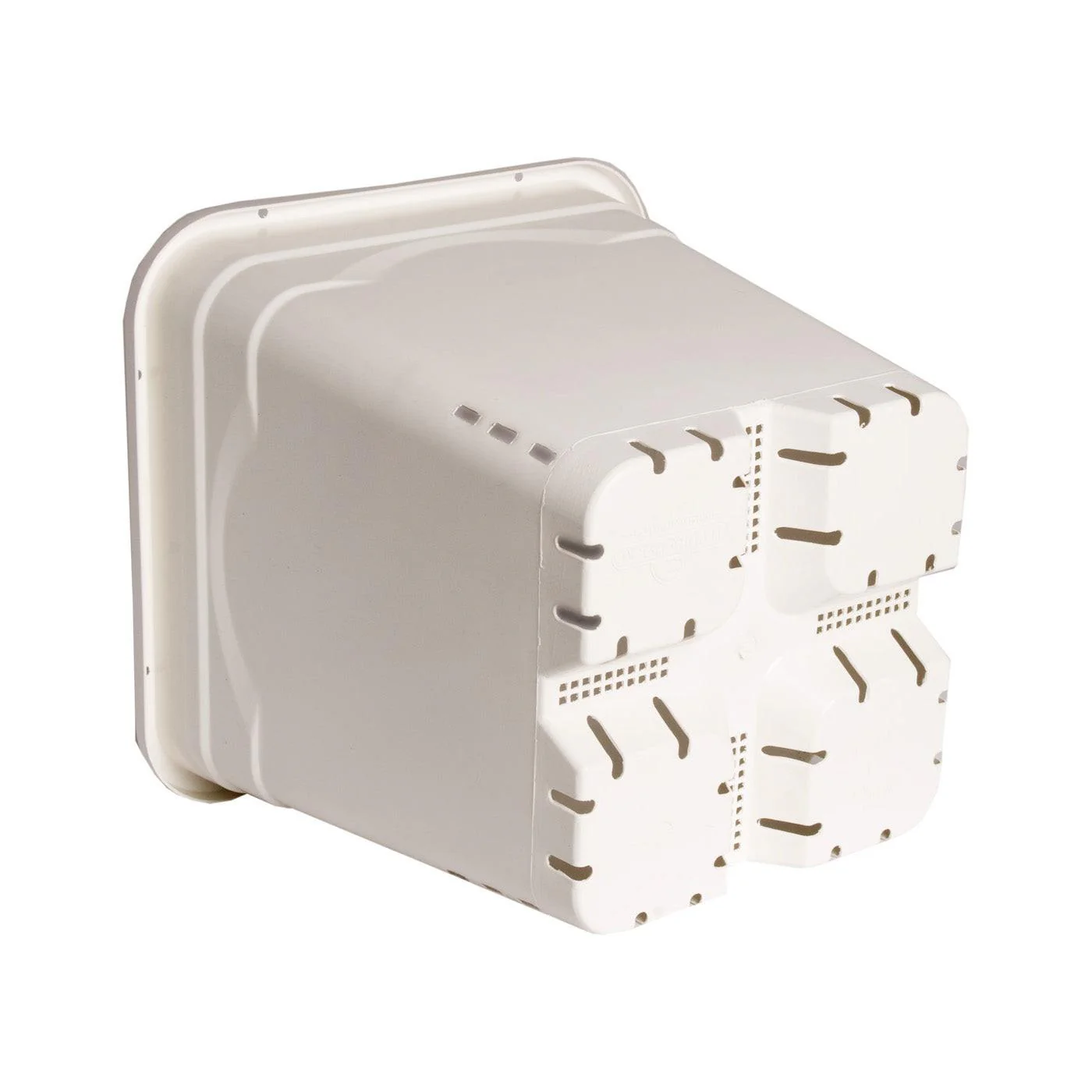 Active Aqua 6" x 6" Square White Pot, 8" Tall, Case of 50 - Image 2