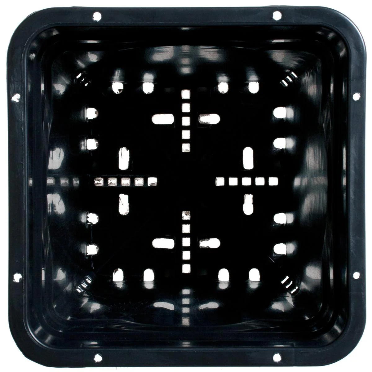 Active Aqua 9" x 9" Square Black Pot, 10" Tall, Case of 24 - Image 2