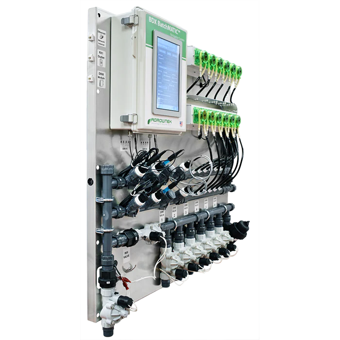 Agrowtek GrowControl BDX BatchMatic 6-Zone/10 Peristaltic Pump Fertigation System With Dual Temperature, pH, & EC Sensors & Single ORP Sensor - Image 2