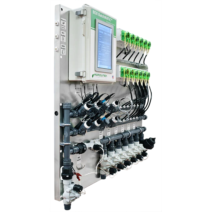 Agrowtek GrowControl BDX BatchMatic 6-Zone/12 Peristaltic Pump Fertigation System With Dual Temperature, pH, EC Sensors, Single ORP Sensor, & WiFi Connectivity - Image 3