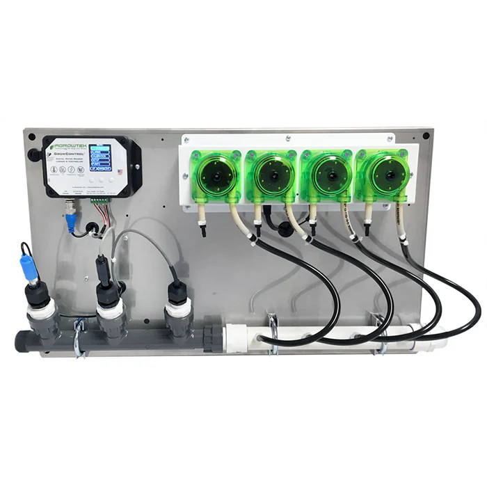 Agrowtek GrowControl MDX AgrowDose Mini Dosing Controller System With Mounting Panel, Quad Peristaltic Pumps & Temperature, pH, EC, ORP Sensors - Image 6