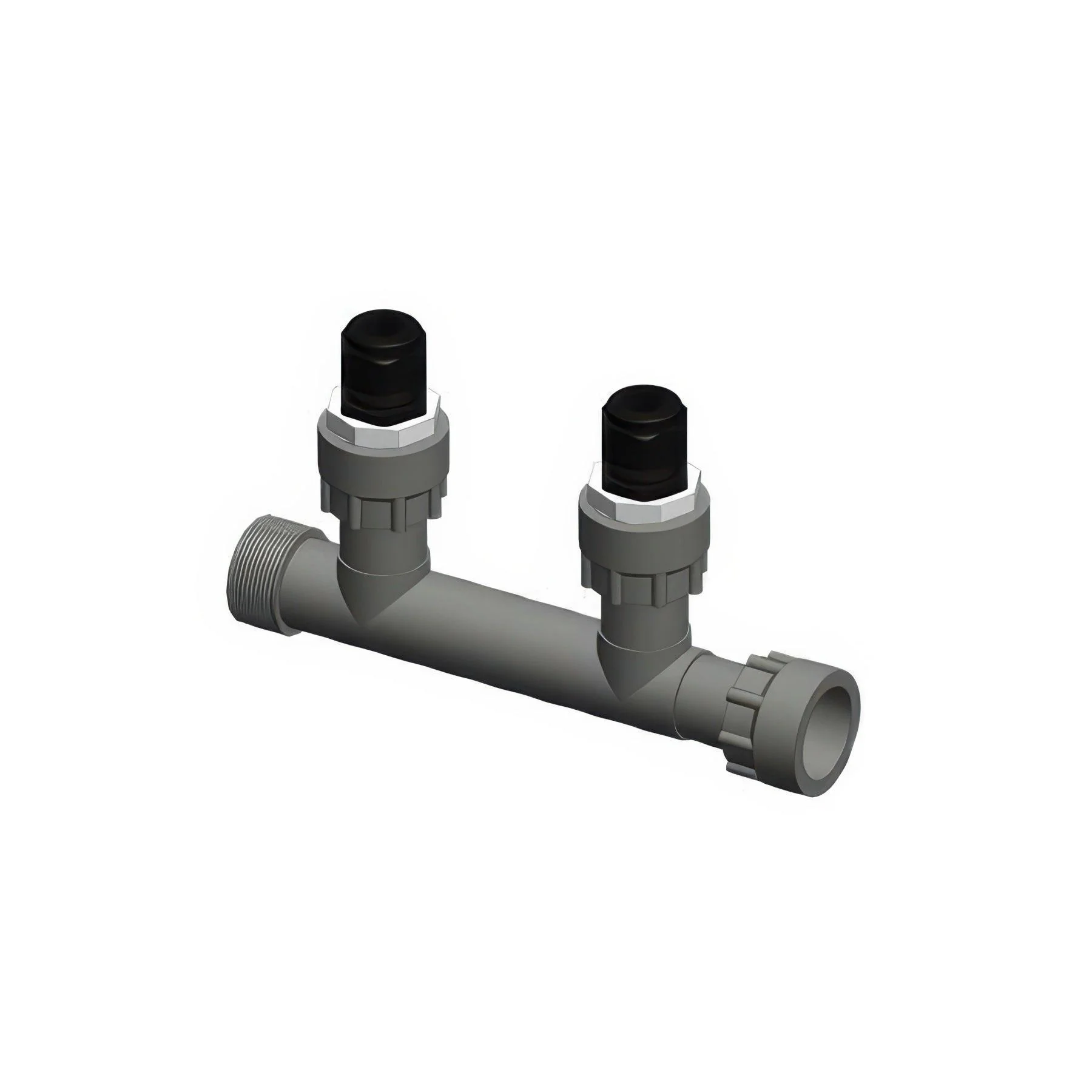 Agrowtek PBX Two-Port Sensor 1" Manifold For Temperature & pH Sensors