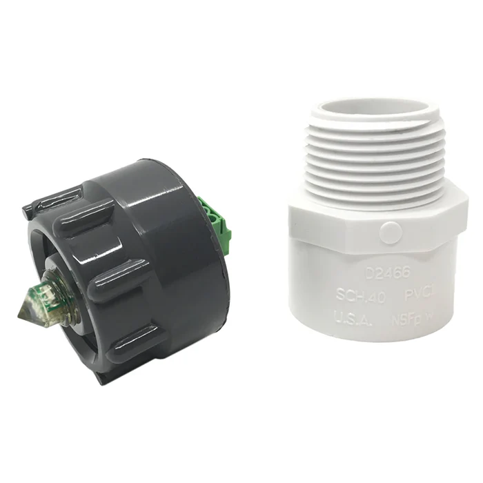 Agrowtek SXL Liquid Sensor Mount System Cap Kit, Tapped Cap & 1" PVC Fitting
