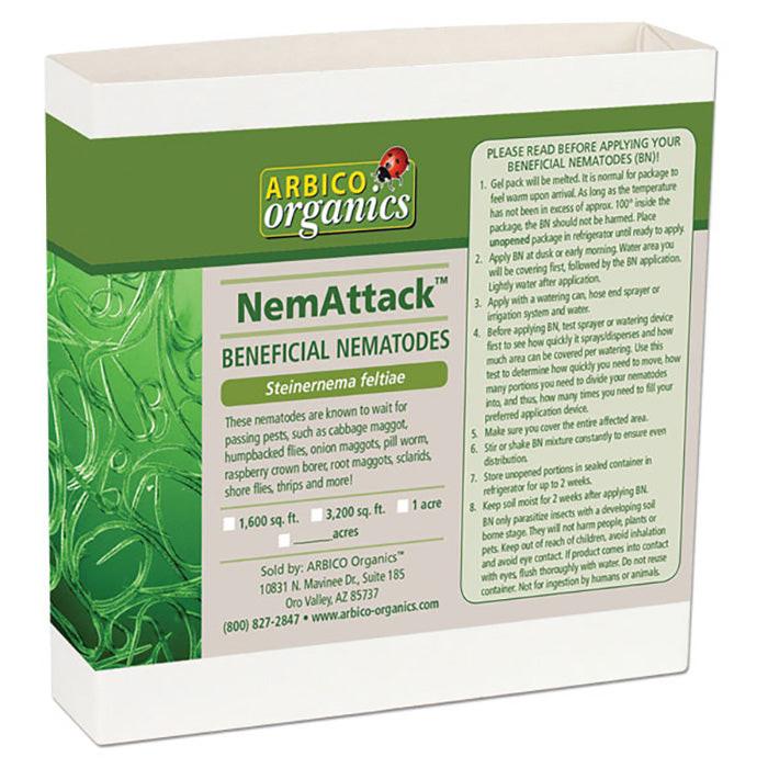 ARBICO Organics NemAttack Steinernema Feltiae (Sf) Beneficial Nematodes, Pack of 50 Million