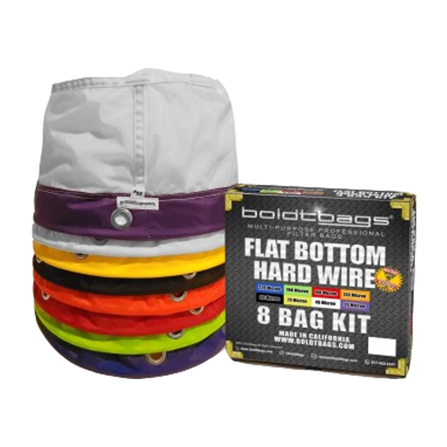 BoldtBags 24" Hard Wire Flat Bottom Bubble Bags, 8 Bag Kit