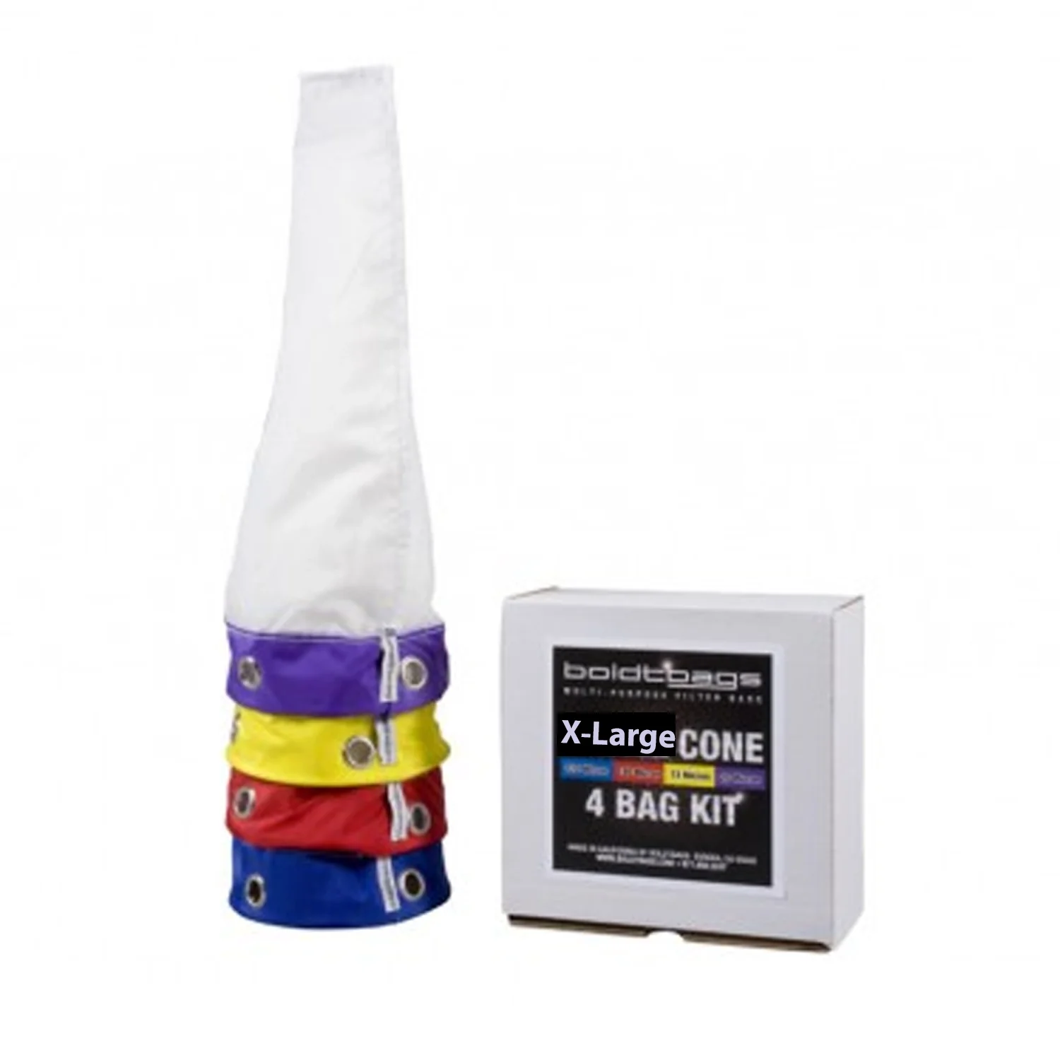 BoldtBags X-Large Cone Bubble Bags, 4 Bag Kit