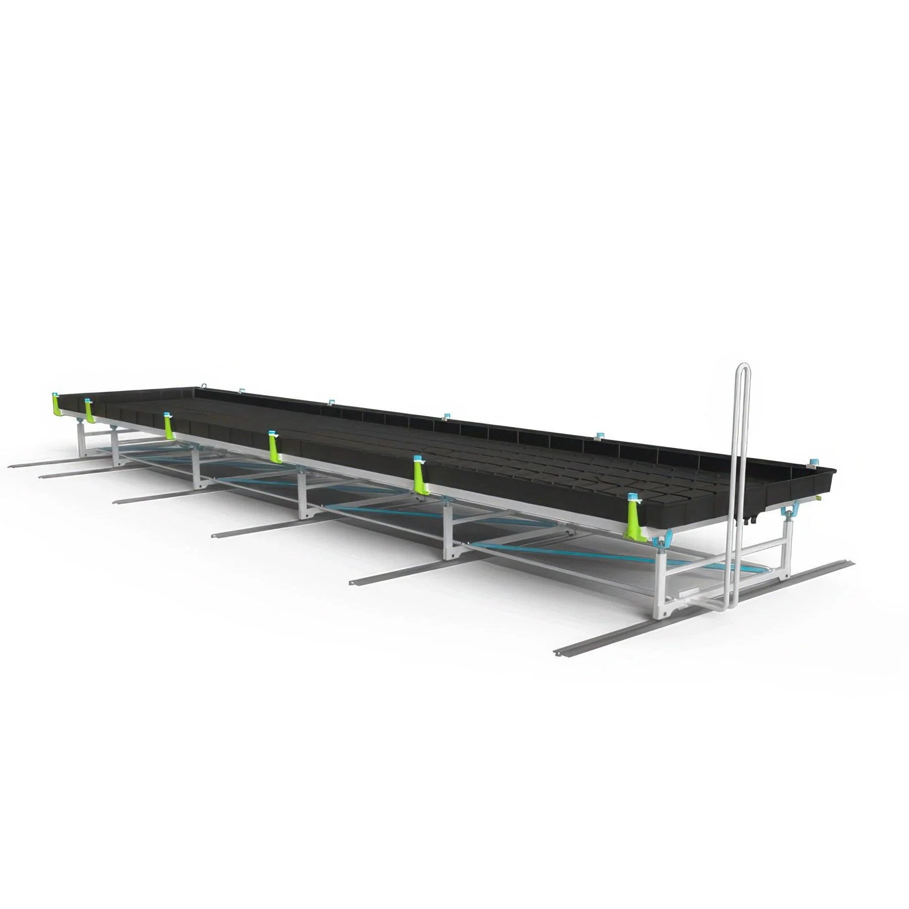 Botanicare Track Bench with Original Trays: 4 Foot Wide x 9.5 Foot System Length x 20 Inch Height, 9.5 Feet of Track