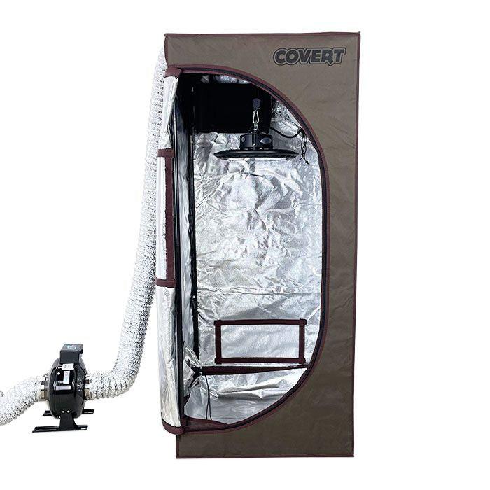 Covert 2' x 2' 150 Watt UFO LED Grow Tent Kit With Automated Ventilation Package - Image 5