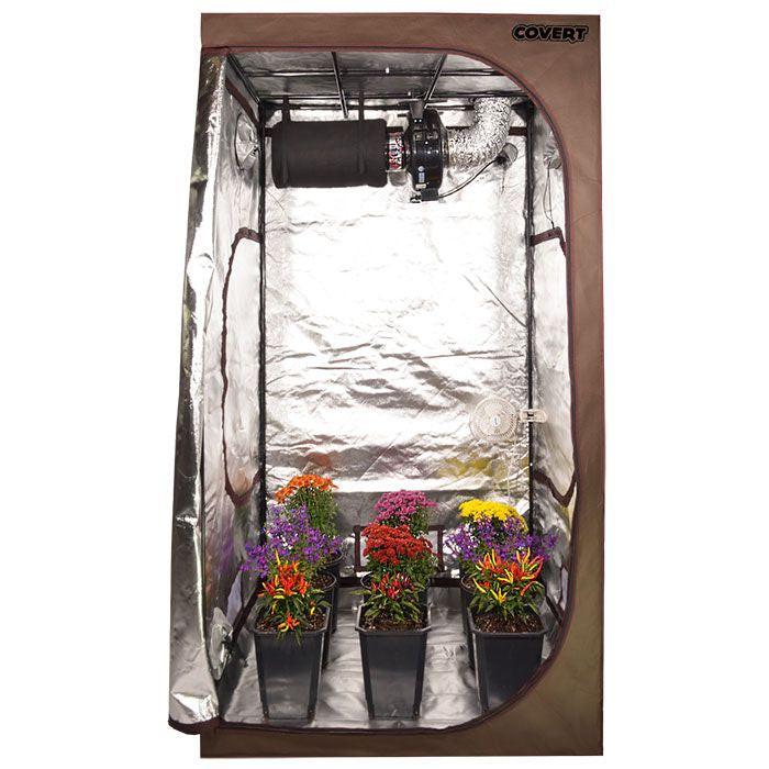 Covert 4' x 4' 250 Watt LED-X Grow Tent Kit With Automated Ventilation Package - Image 4