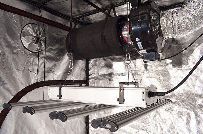 Covert 4' x 4' 250 Watt LED-X Grow Tent Kit With Automated Ventilation Package - Image 9