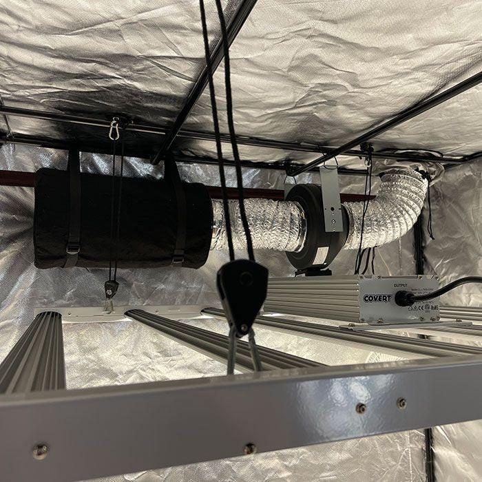 Covert 4' x 4' 630 Watt LED PRO Grow Tent Kit With Automated Ventilation Package - Image 9