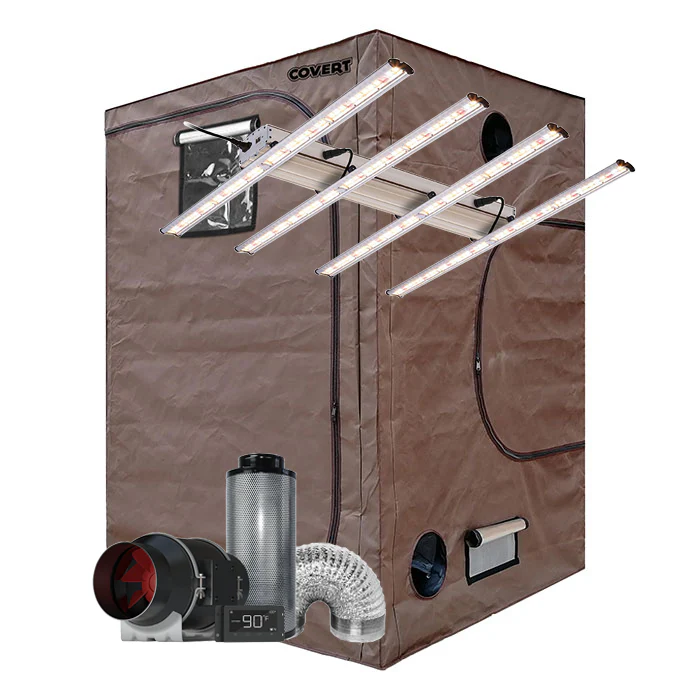 Covert 5' x 5' 500 Watt LED-X Grow Tent Kit With Automated Ventilation Package - Image 2