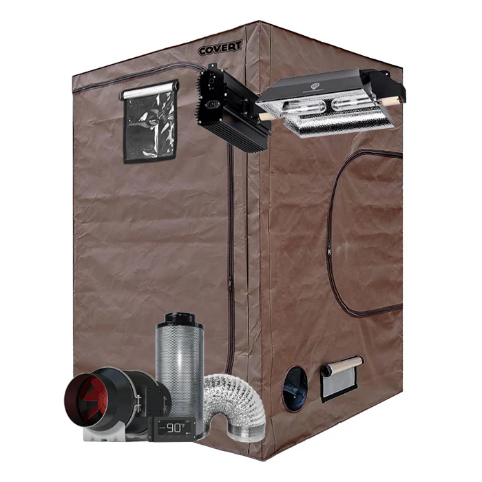 Covert 5' x 5' Growers Choice 630 Watt CMH Grow Tent Kit With Automated Ventilation Package - Image 2