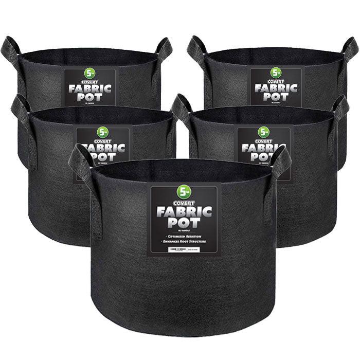 Covert Fabric Pot with Handle, Black - Image 6