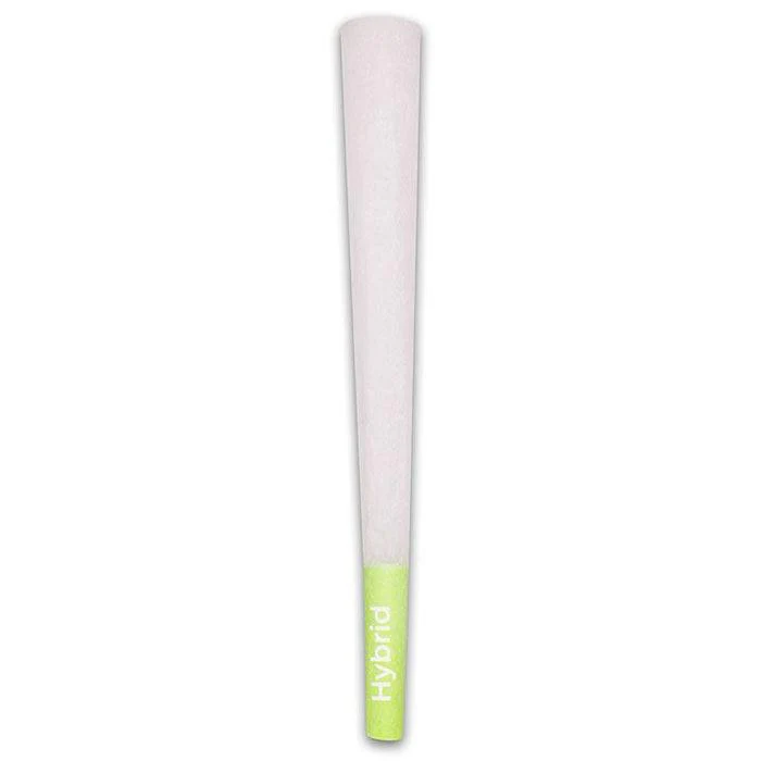 Custom Cones USA 84mm Pre-Rolled Cones, Refined White with Hybrid Branded Tip - Case of 900