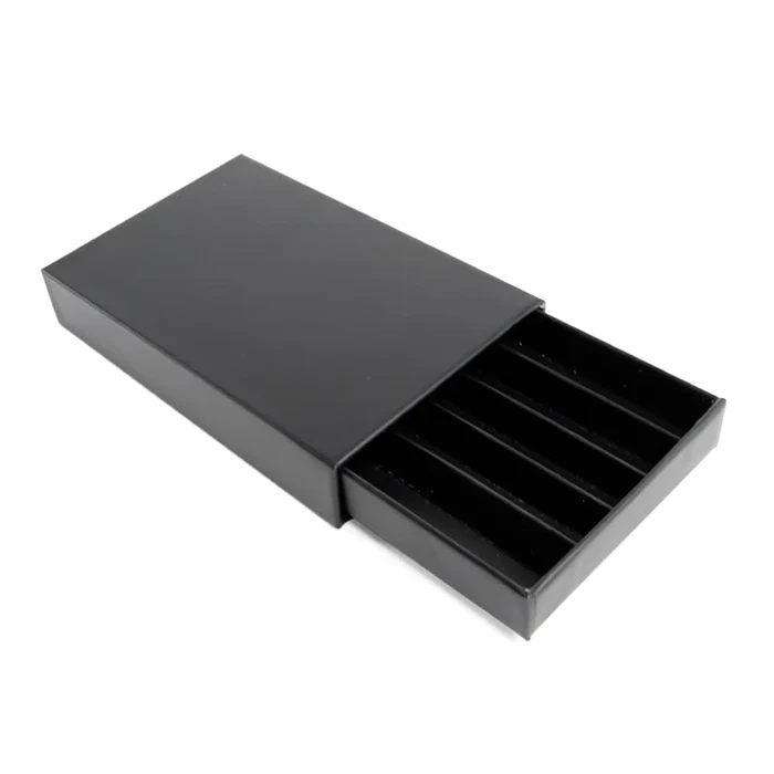 Custom Cones USA Child-Resistant Push Packs, Unbranded Black, Dividers for 5 109mm Pre-Rolls - Pack of 200 - Image 2