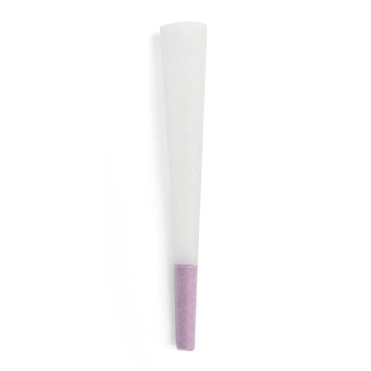 Custom Cones USA 84mm Designer Pre-Rolled Cones, Refined White Paper with Purple Tip - Case of 900