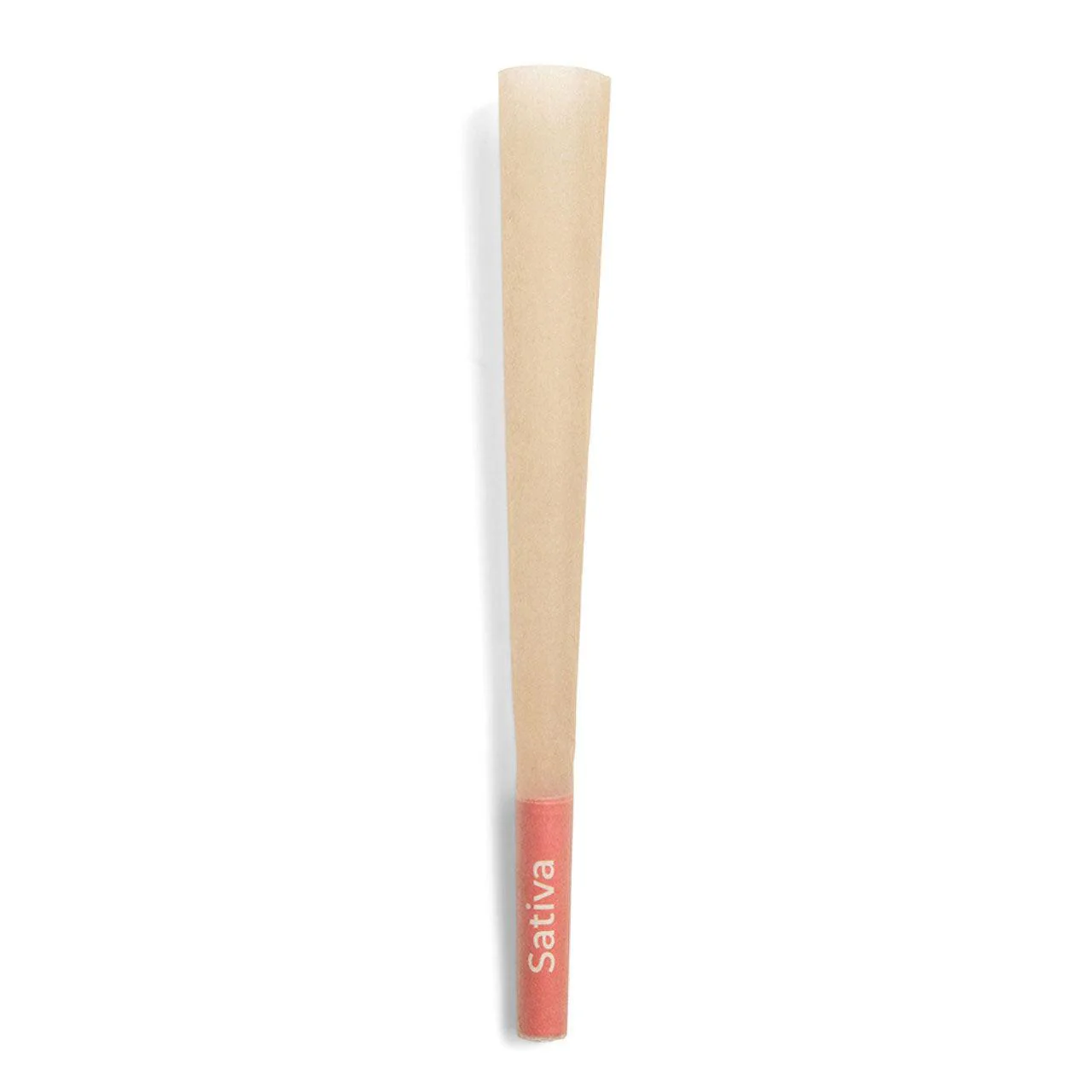 Custom Cones USA 98mm Designer Pre-Rolled Cones, Natural Brown Paper with Sativa Branded Tip - Case of 800