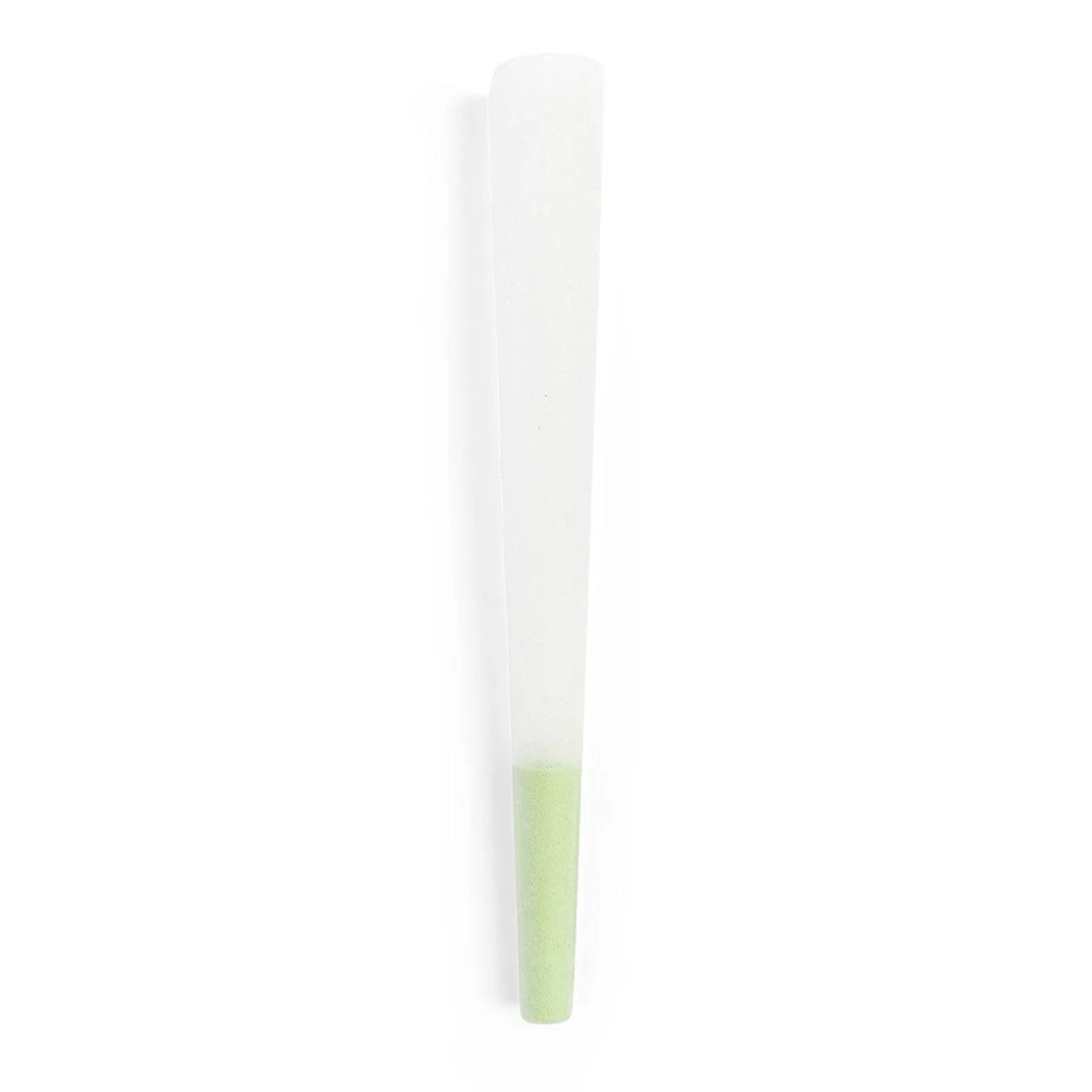 Custom Cones USA 109mm Designer Pre-Rolled Cones, Refined White Paper with Green Tip - Case of 800
