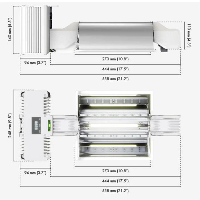 Dimlux Pro Series 1,000 Watt Double Ended HPS Grow Light Fixture, 240 Volt - Image 9