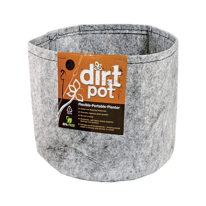 Dirt Pot Grey Round Fabric Pot - Image 2
