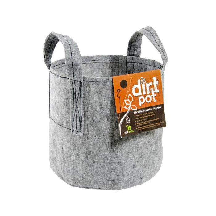 Dirt Pot Grey Round Fabric Pot with Handles - Image 11