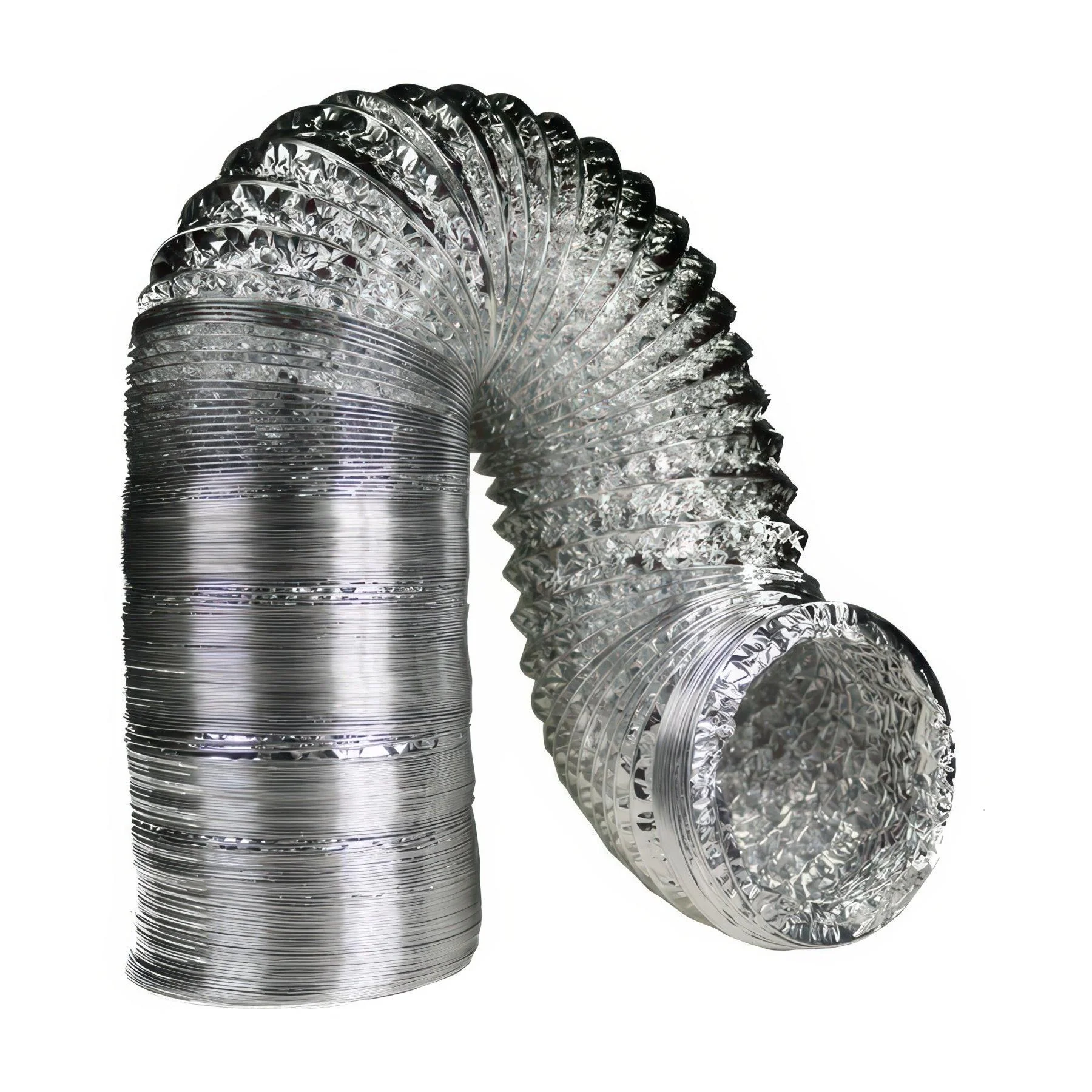 DL Wholesale Silver/Silver Flex Ducting, 12 in. x 25 ft.