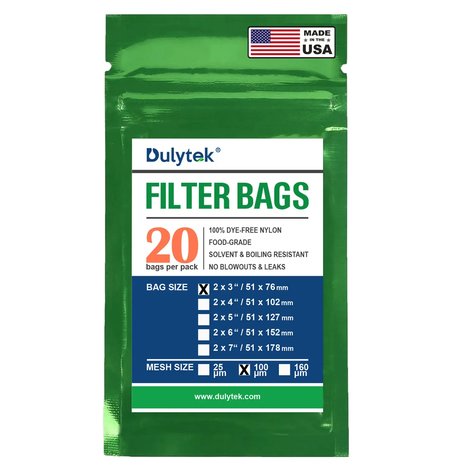 Dulytek Premium Nylon Filter Bags, 2" x 3" - Image 3