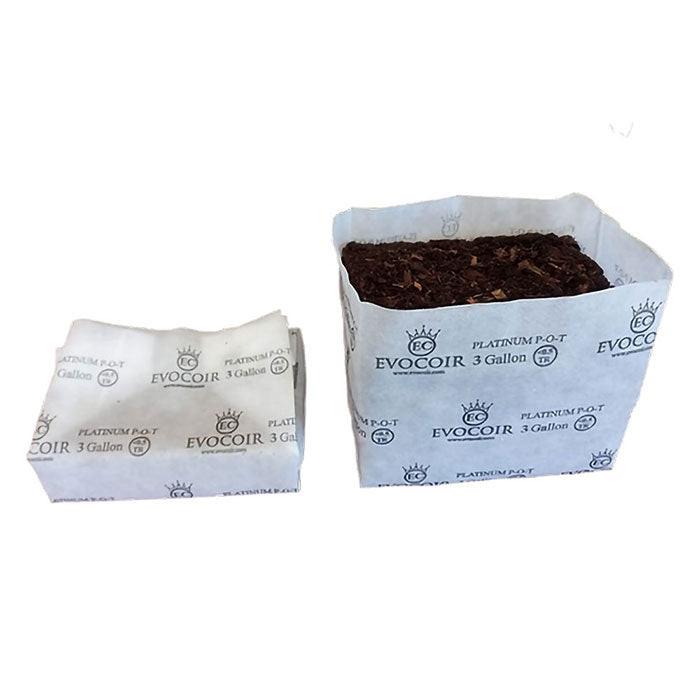 Evocoir Platinum 70/30 Treated Coco Blend Open Top Biodegradable Grow Bag - Image 3