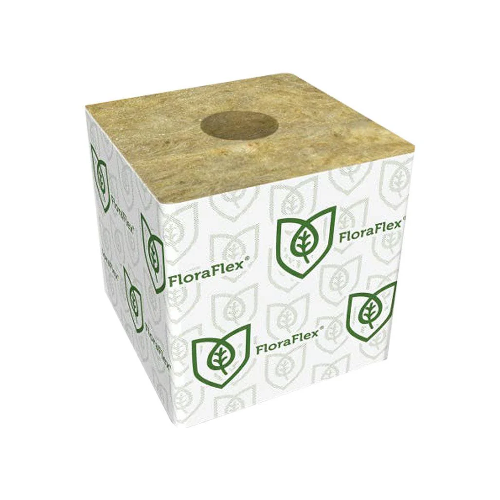 FloraFlex FloraWool Rockwool Block, 6" x 6" x 6", Case of 48 - Image 2