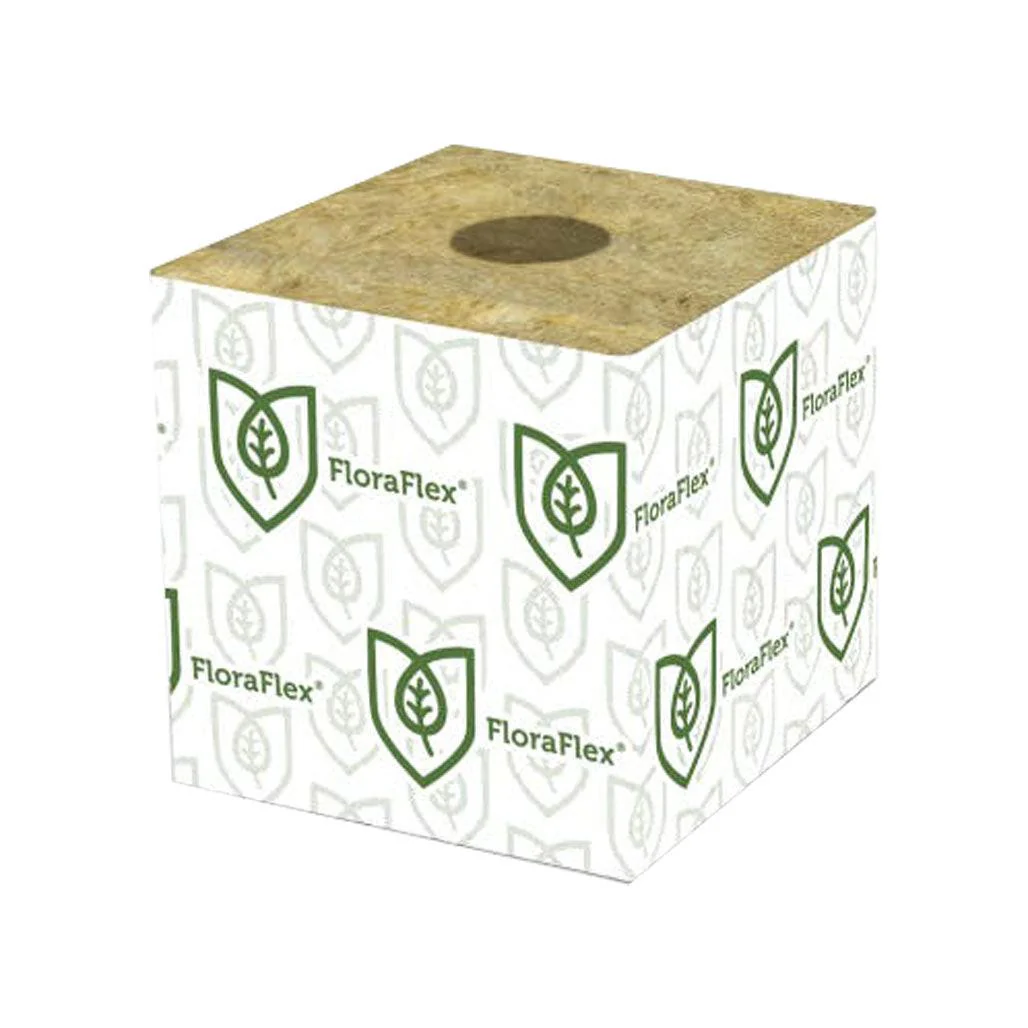 FloraFlex FloraWool Rockwool Block, 6" x 6" x 6", Case of 48 - Image 3