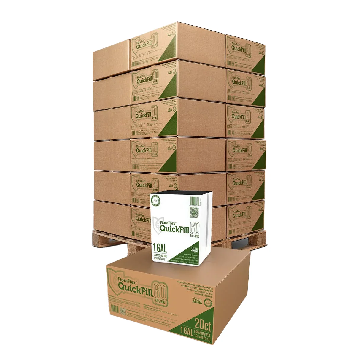 FloraFlex QuickFill Bag, 60% WHC, 1 Gallon, Pallet of 1000