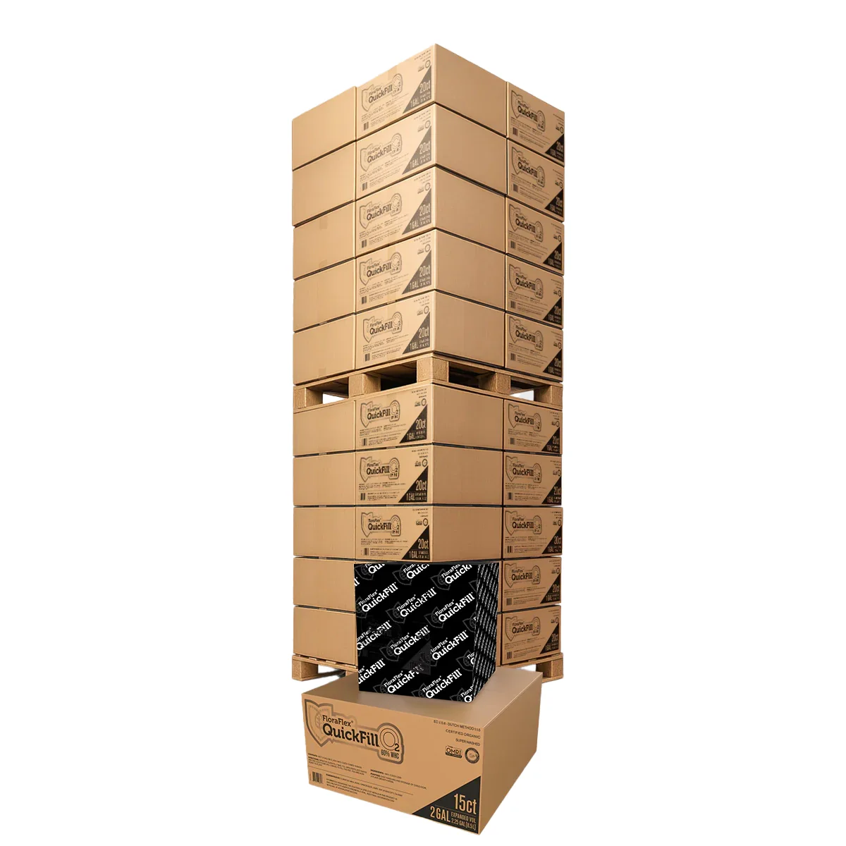FloraFlex QuickFill O2 Bag, 60% WHC, 2 Gallon, Pallet of 1,380