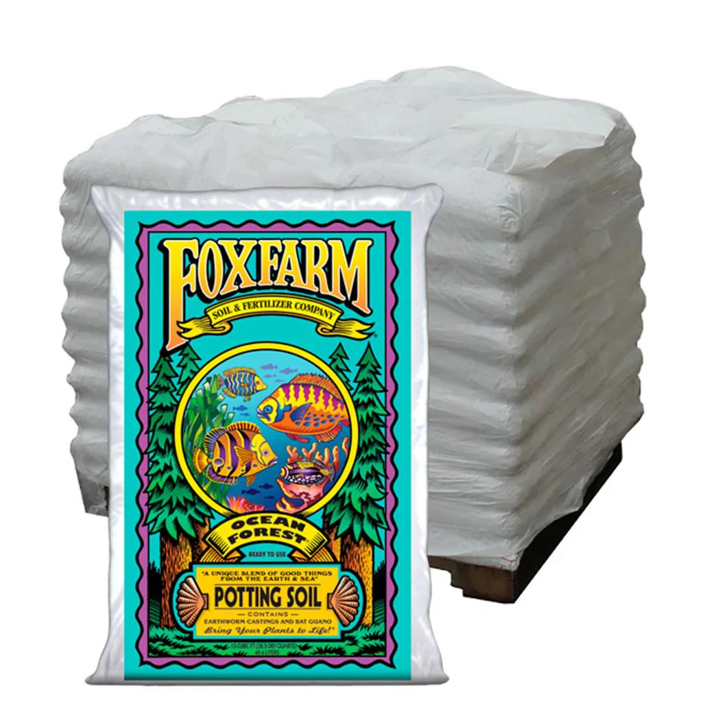 FoxFarm Ocean Forest Potting Soil, 1.5 Cubic Feet - Pallet of 64 Bags