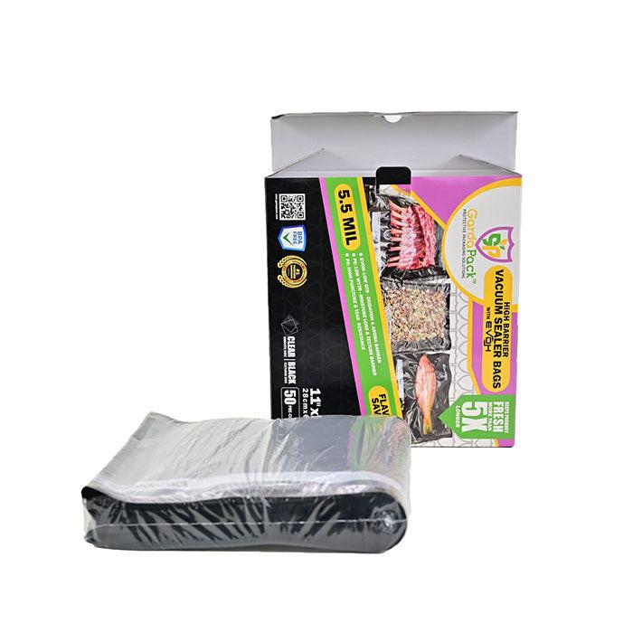 GardaPack High-Barrier Vacuum Seal Bag, Black and Clear, 11 in. x 24 in., Pack of 50 - Image 5